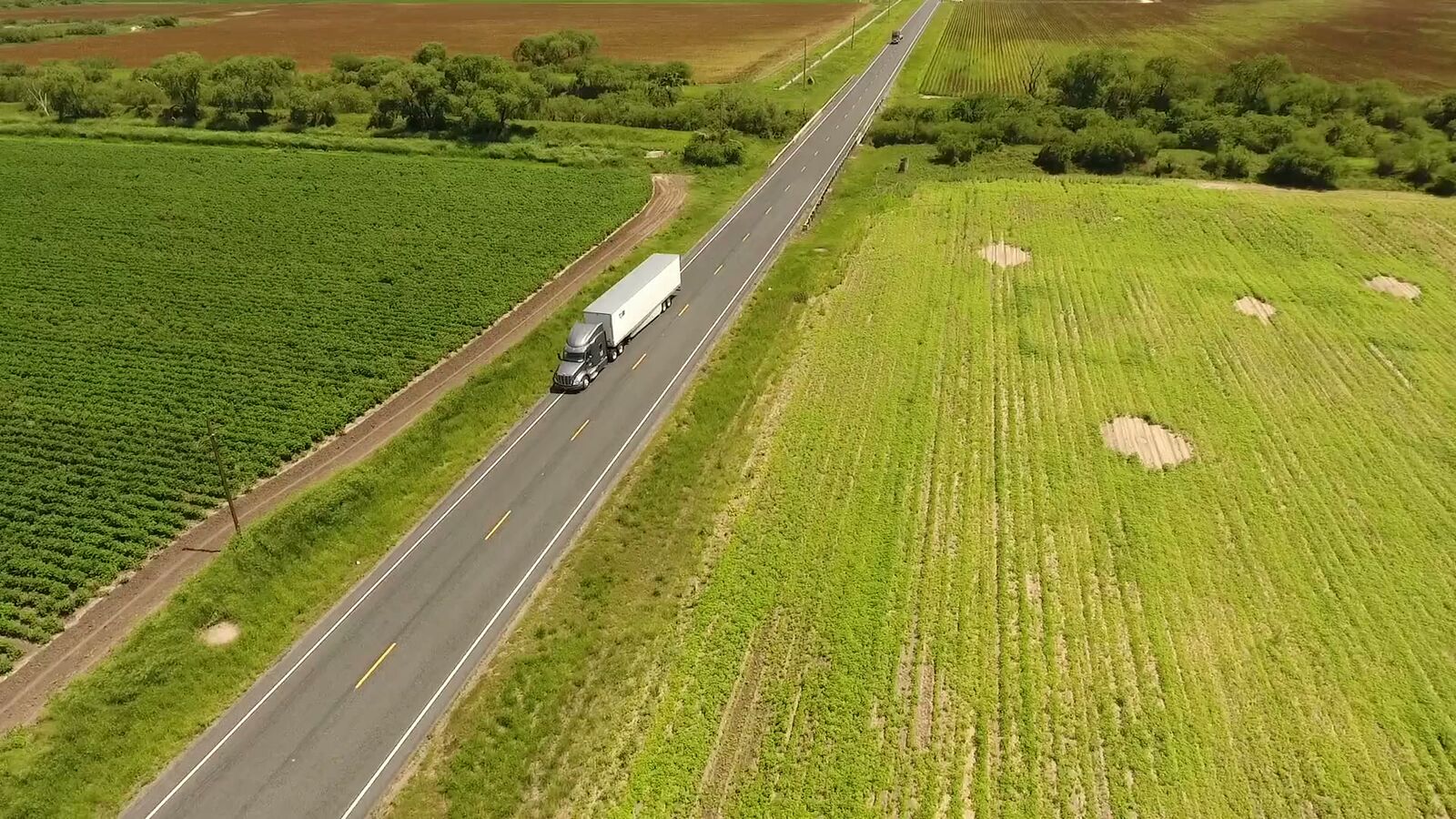 TCI tractor-trailer on a Rio Grande Valley highway